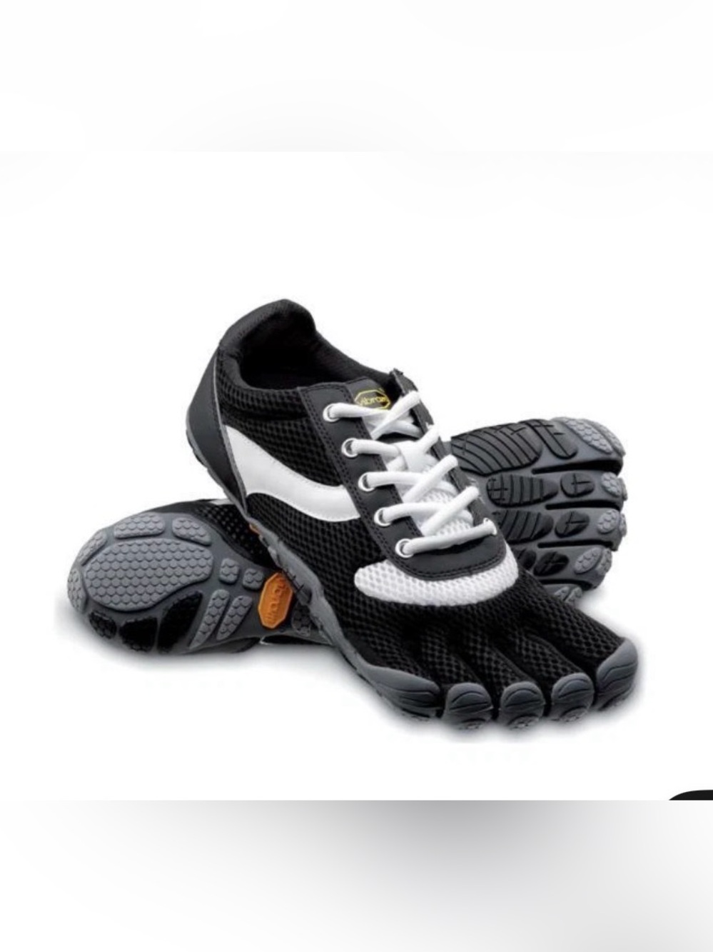 Vibram Five Fingers Barefoot Minimalist Black and White Shoes Men’s sz EU 43